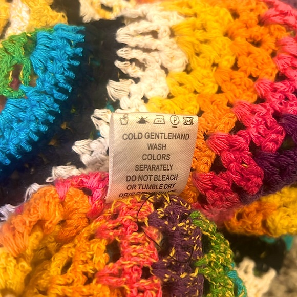 Rat & Boa Inferno Rainbow Crochet Mini Festival Halter Dress *RARE* - Picture 13 of 17